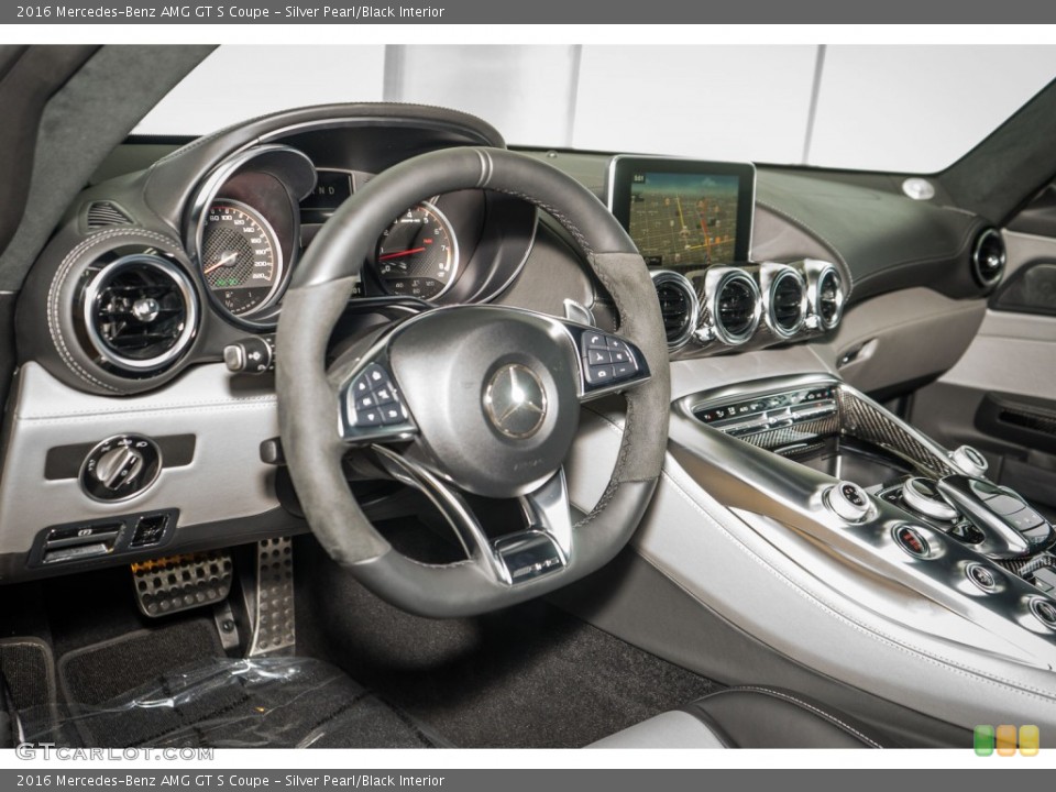 Silver Pearl/Black Interior Dashboard for the 2016 Mercedes-Benz AMG GT S Coupe #106389380