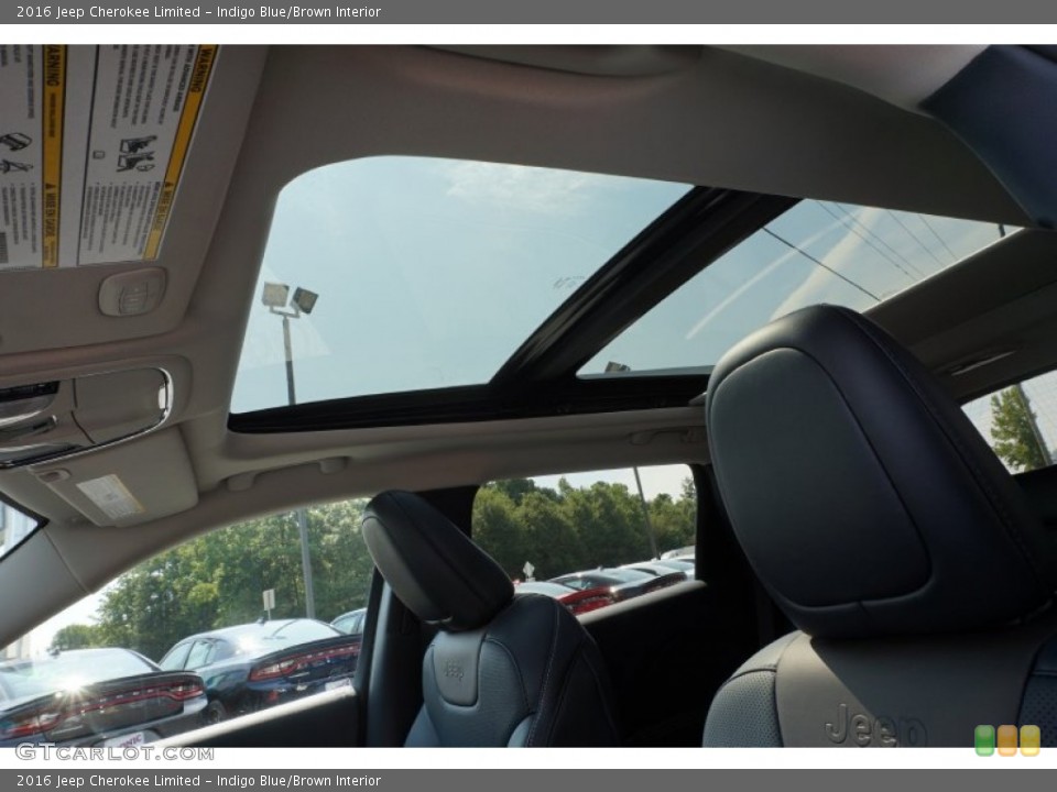 Indigo Blue/Brown Interior Sunroof for the 2016 Jeep Cherokee Limited #106394498