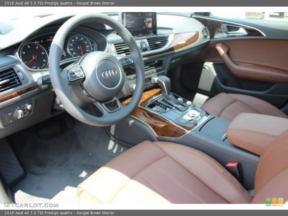 Nougat Brown Interior Photo for the 2016 Audi A6 3.0 TDI Prestige quattro #106402734