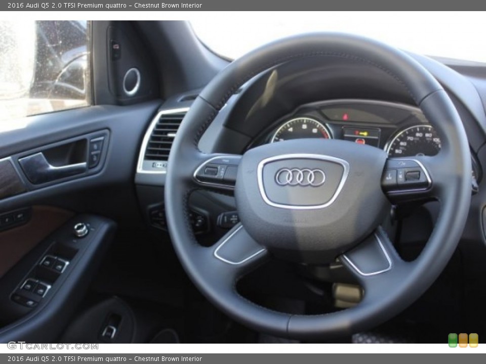 Chestnut Brown Interior Steering Wheel for the 2016 Audi Q5 2.0 TFSI Premium quattro #106408254