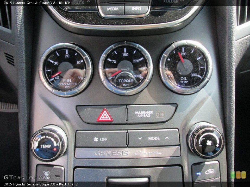 Black Interior Controls for the 2015 Hyundai Genesis Coupe 3.8 #106428327