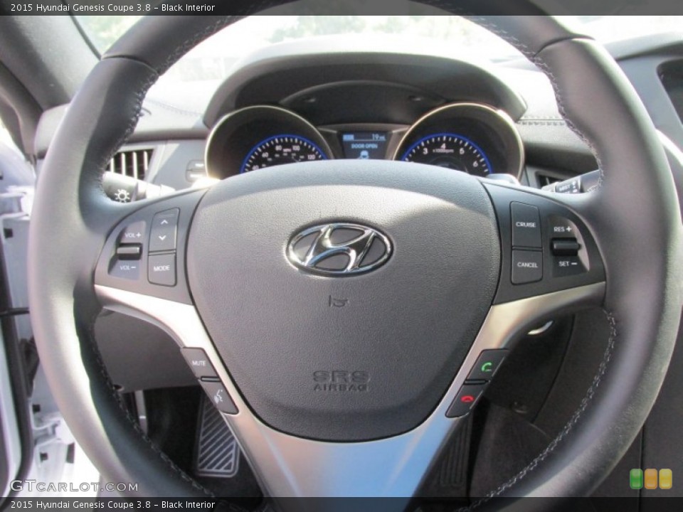 Black Interior Steering Wheel for the 2015 Hyundai Genesis Coupe 3.8 #106428477
