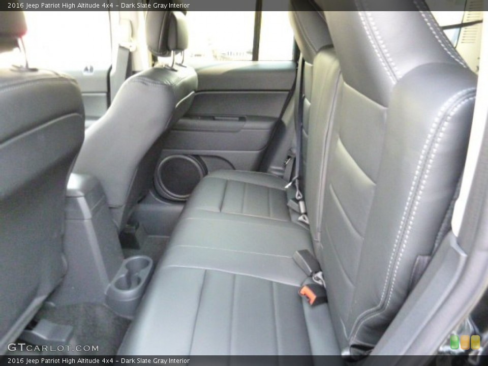 Dark Slate Gray Interior Rear Seat for the 2016 Jeep Patriot High Altitude 4x4 #106444775