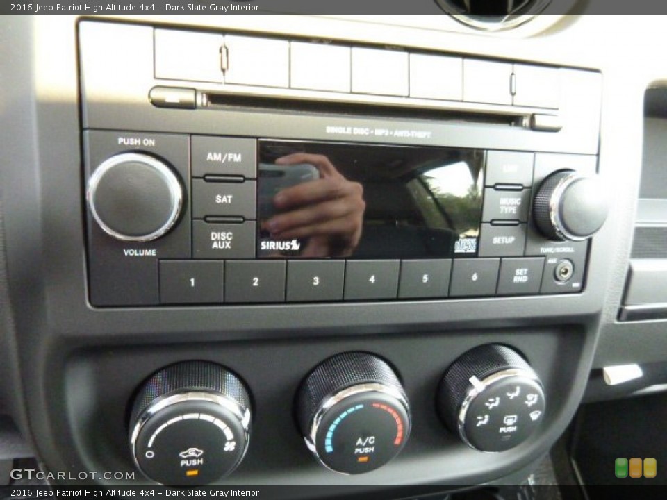Dark Slate Gray Interior Controls for the 2016 Jeep Patriot High Altitude 4x4 #106444900