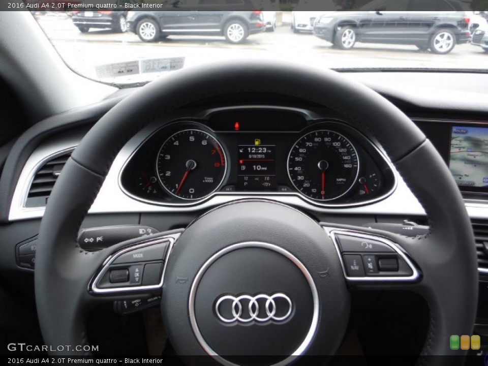 Black Interior Steering Wheel for the 2016 Audi A4 2.0T Premium quattro #106447087