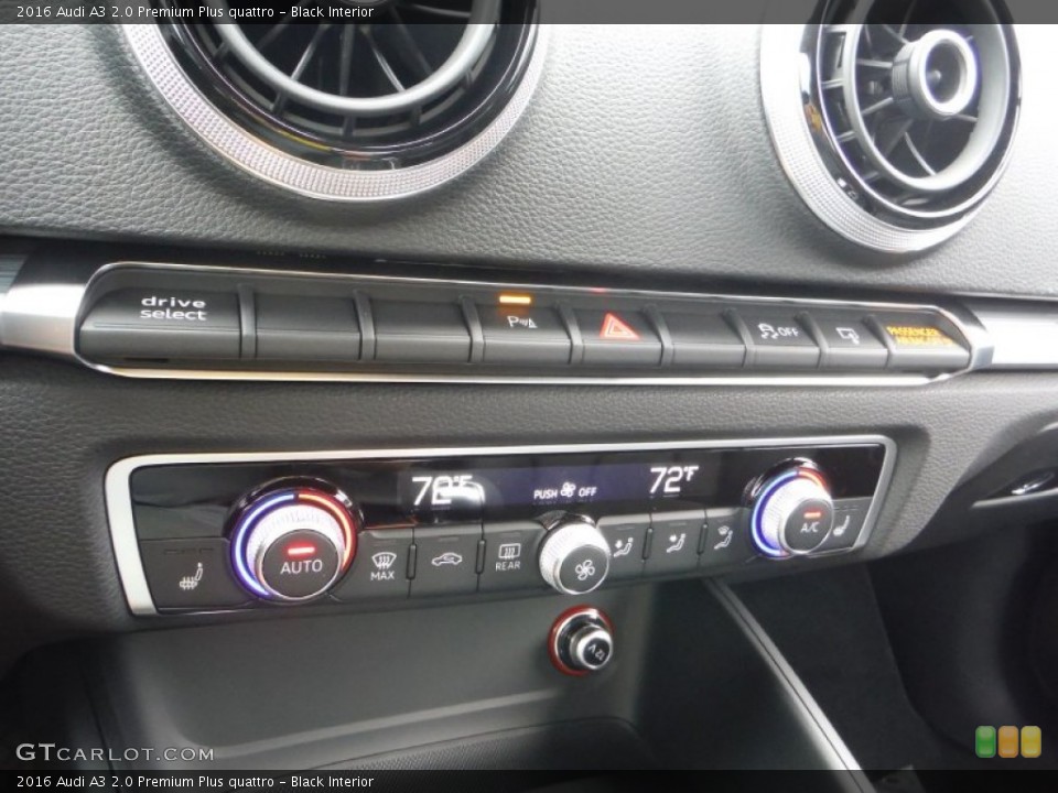 Black Interior Controls for the 2016 Audi A3 2.0 Premium Plus quattro #106448506