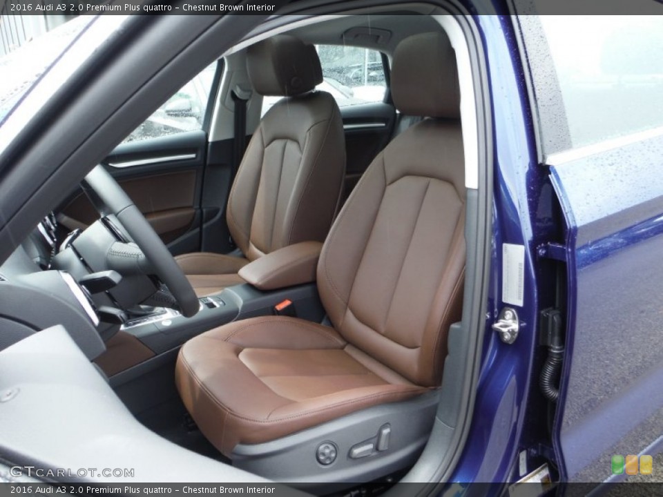Chestnut Brown Interior Photo for the 2016 Audi A3 2.0 Premium Plus quattro #106449274