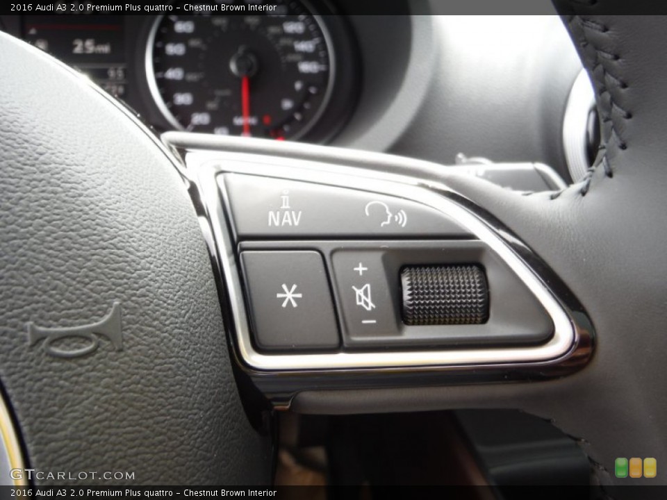 Chestnut Brown Interior Controls for the 2016 Audi A3 2.0 Premium Plus quattro #106449481