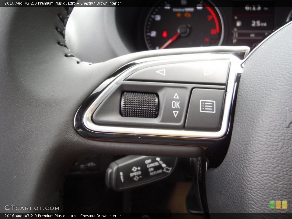 Chestnut Brown Interior Controls for the 2016 Audi A3 2.0 Premium Plus quattro #106449502