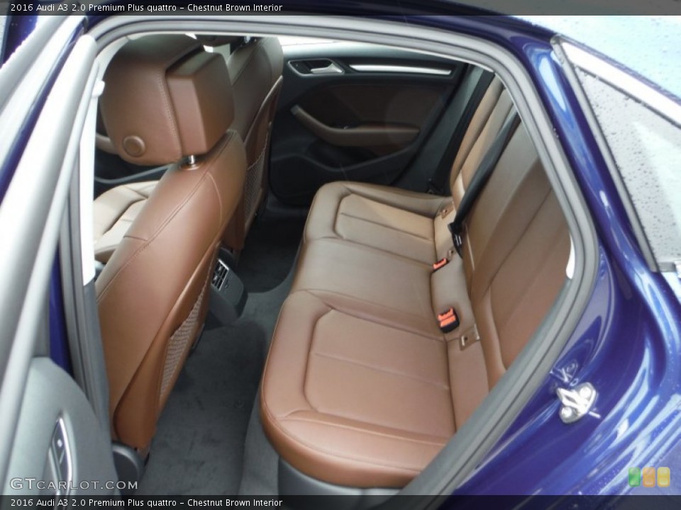 Chestnut Brown Interior Rear Seat for the 2016 Audi A3 2.0 Premium Plus quattro #106449523