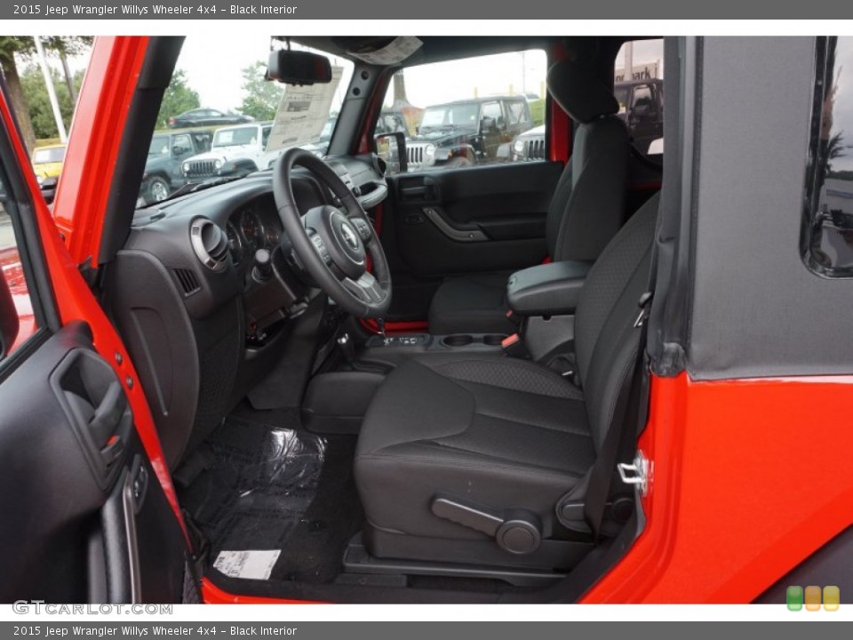 Black Interior Photo for the 2015 Jeep Wrangler Willys Wheeler 4x4 #106460902