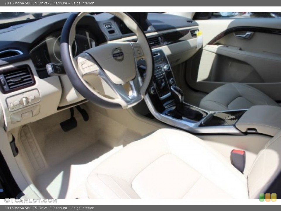 Beige 2016 Volvo S80 Interiors