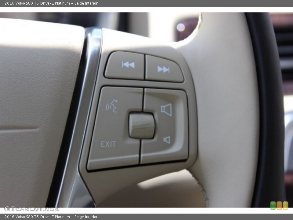 Beige Interior Controls for the 2016 Volvo S80 T5 Drive-E Platinum #106472197