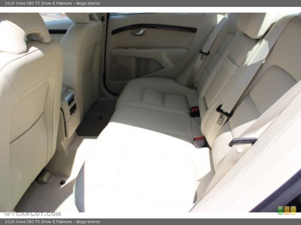 Beige Interior Rear Seat for the 2016 Volvo S80 T5 Drive-E Platinum #106472260
