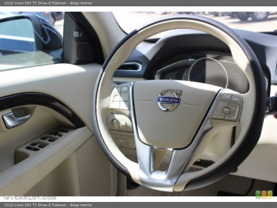 Beige Interior Steering Wheel for the 2016 Volvo S80 T5 Drive-E Platinum #106472303