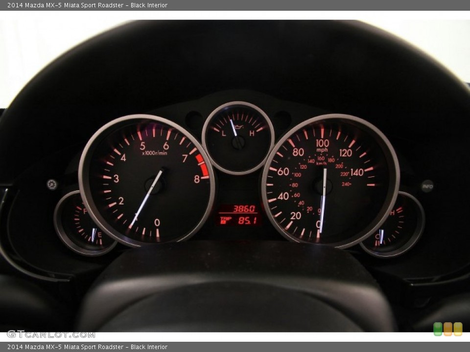 Black Interior Gauges for the 2014 Mazda MX-5 Miata Sport Roadster #106480999