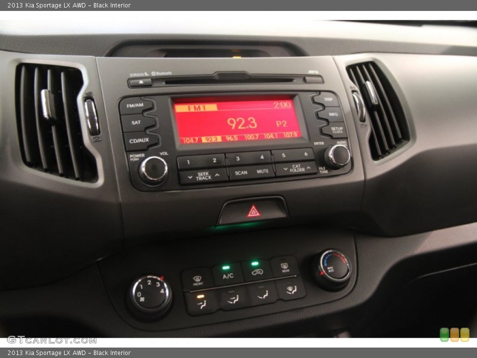 Black Interior Controls for the 2013 Kia Sportage LX AWD #106481824