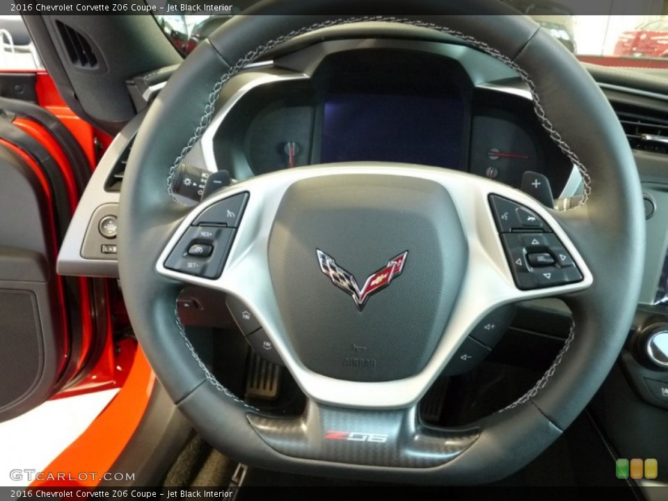 Jet Black Interior Steering Wheel for the 2016 Chevrolet Corvette Z06 Coupe #106482643