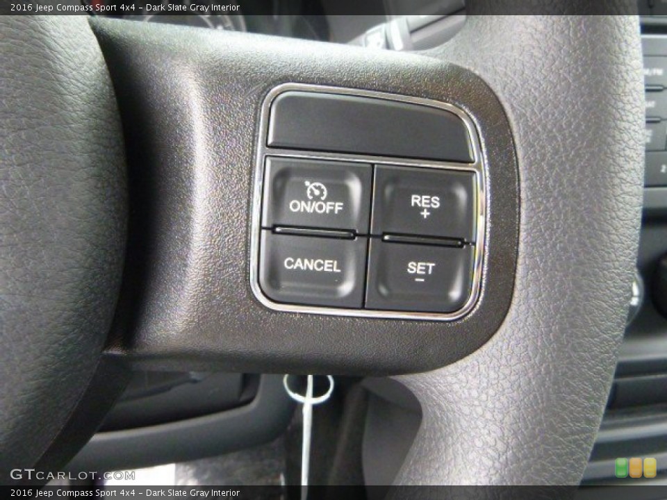 Dark Slate Gray Interior Controls for the 2016 Jeep Compass Sport 4x4 #106487054