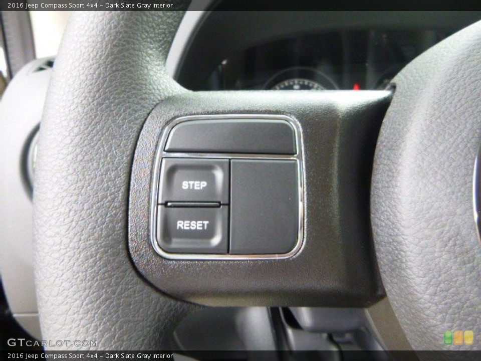 Dark Slate Gray Interior Controls for the 2016 Jeep Compass Sport 4x4 #106487078