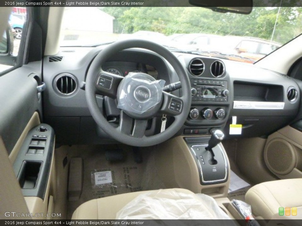 Light Pebble Beige/Dark Slate Gray Interior Photo for the 2016 Jeep Compass Sport 4x4 #106487235