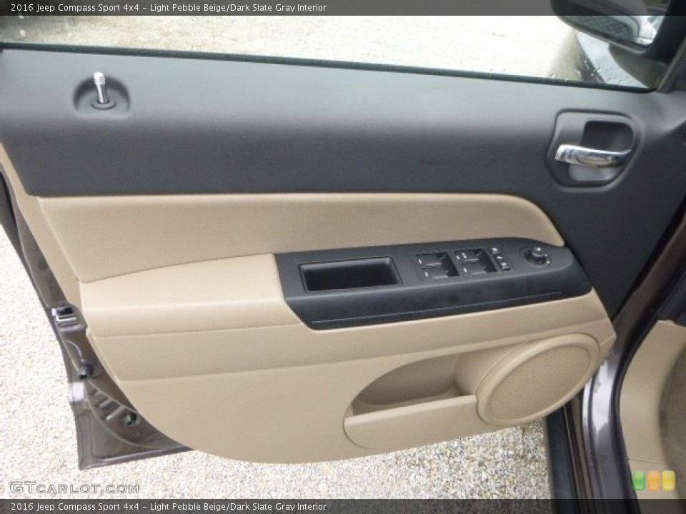 Light Pebble Beige/Dark Slate Gray Interior Door Panel for the 2016 Jeep Compass Sport 4x4 #106487485