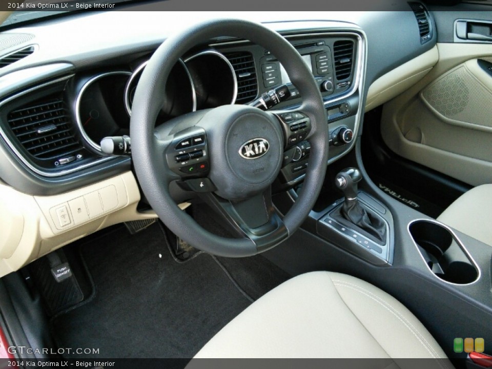 Beige Interior Dashboard for the 2014 Kia Optima LX #106493554