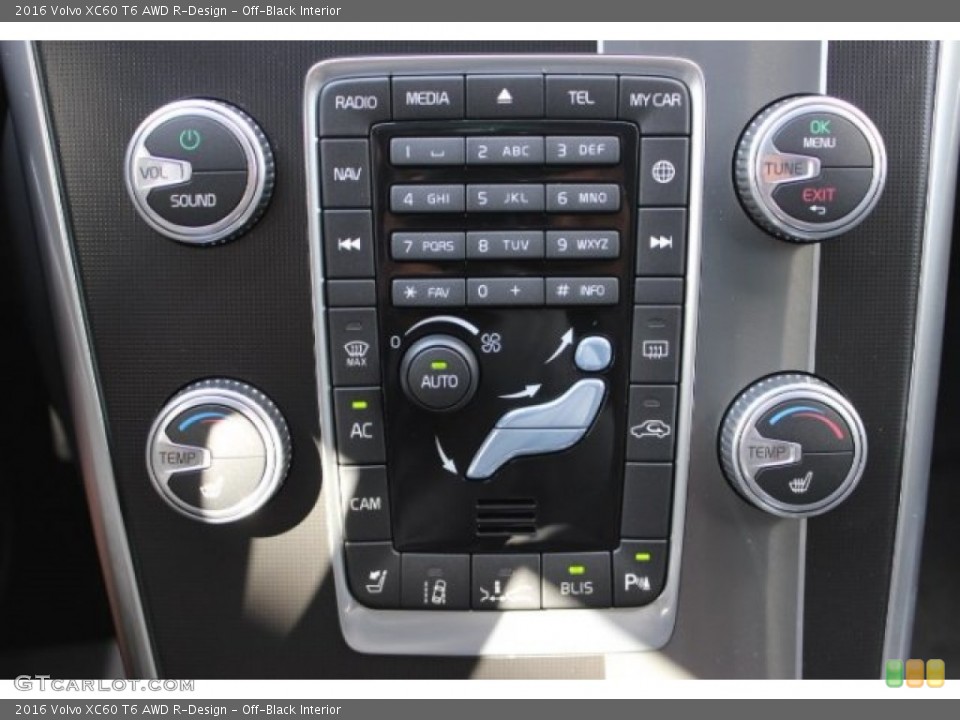 Off-Black Interior Controls for the 2016 Volvo XC60 T6 AWD R-Design #106494811
