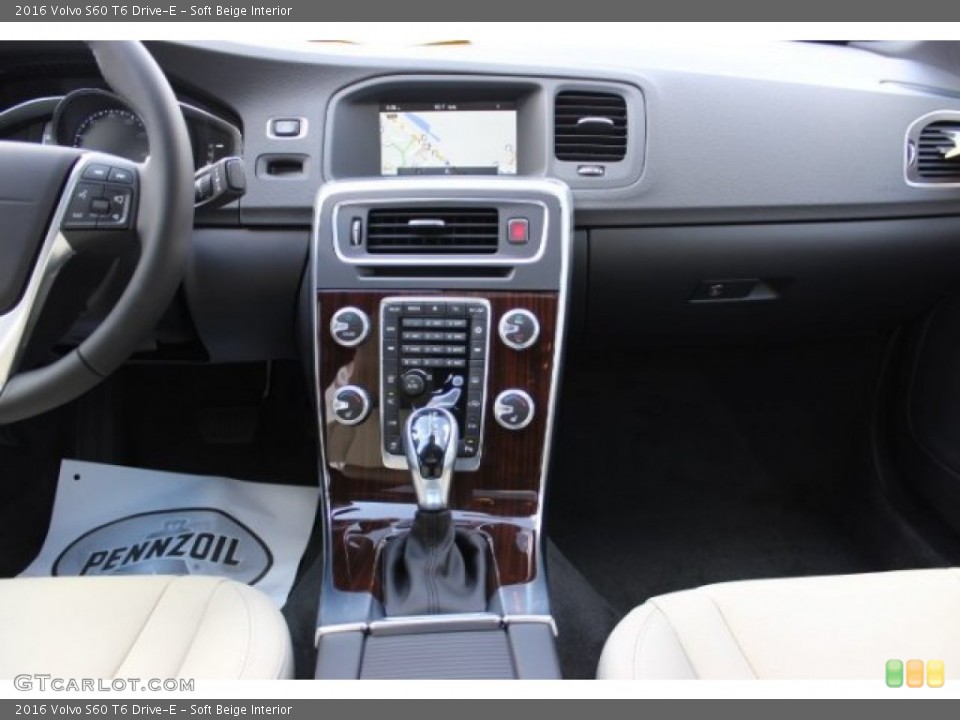 Soft Beige Interior Controls for the 2016 Volvo S60 T6 Drive-E #106497087