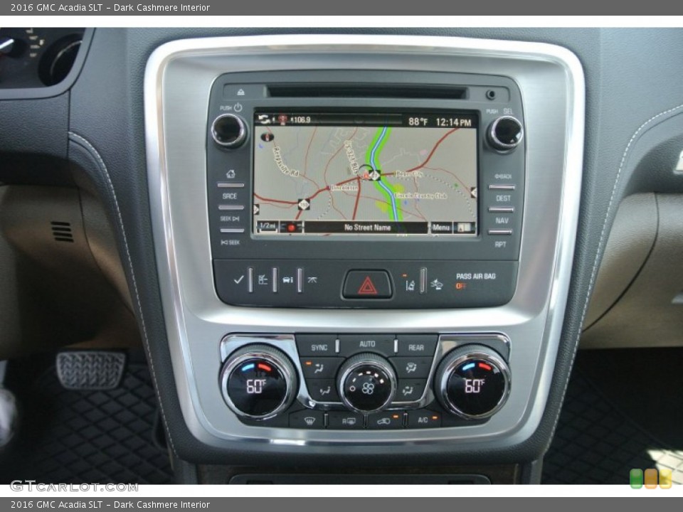 Dark Cashmere Interior Controls for the 2016 GMC Acadia SLT #106497871