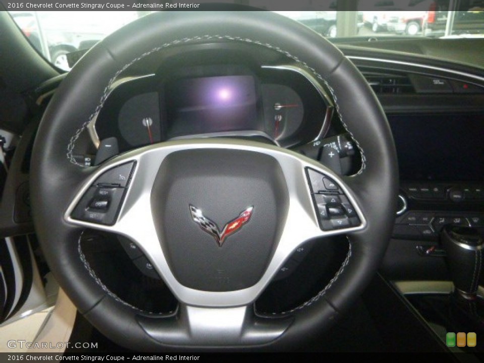 Adrenaline Red Interior Steering Wheel for the 2016 Chevrolet Corvette Stingray Coupe #106498918
