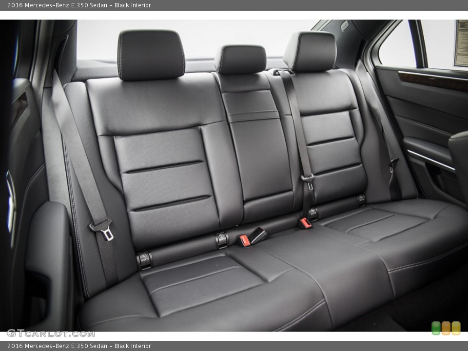 Black Interior Rear Seat for the 2016 Mercedes-Benz E 350 Sedan #106512166