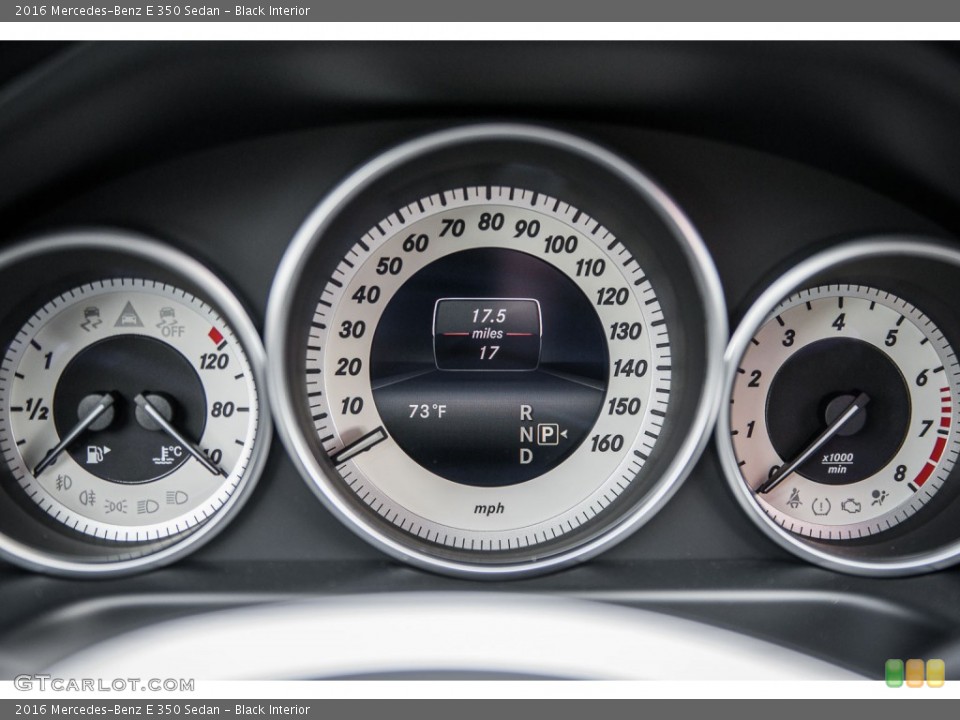 Black Interior Gauges for the 2016 Mercedes-Benz E 350 Sedan #106512339