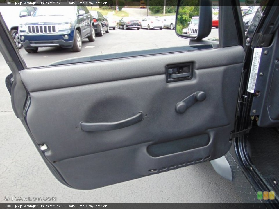 Dark Slate Gray Interior Door Panel for the 2005 Jeep Wrangler Unlimited 4x4 #106517566