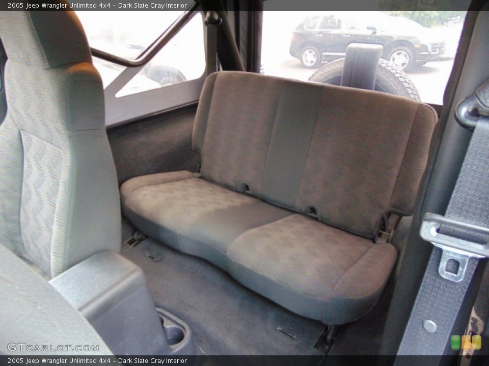 Dark Slate Gray Interior Rear Seat for the 2005 Jeep Wrangler Unlimited 4x4 #106517629