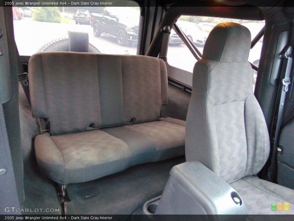 Dark Slate Gray Interior Rear Seat for the 2005 Jeep Wrangler Unlimited 4x4 #106517650