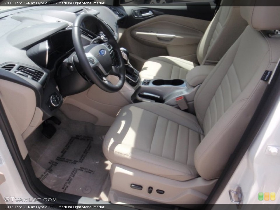 Medium Light Stone Interior Photo for the 2015 Ford C-Max Hybrid SEL #106518103
