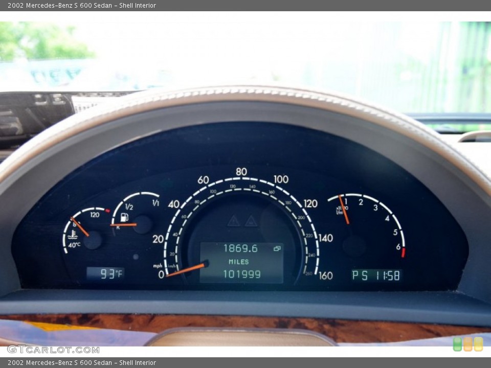 Shell Interior Gauges for the 2002 Mercedes-Benz S 600 Sedan #106520815