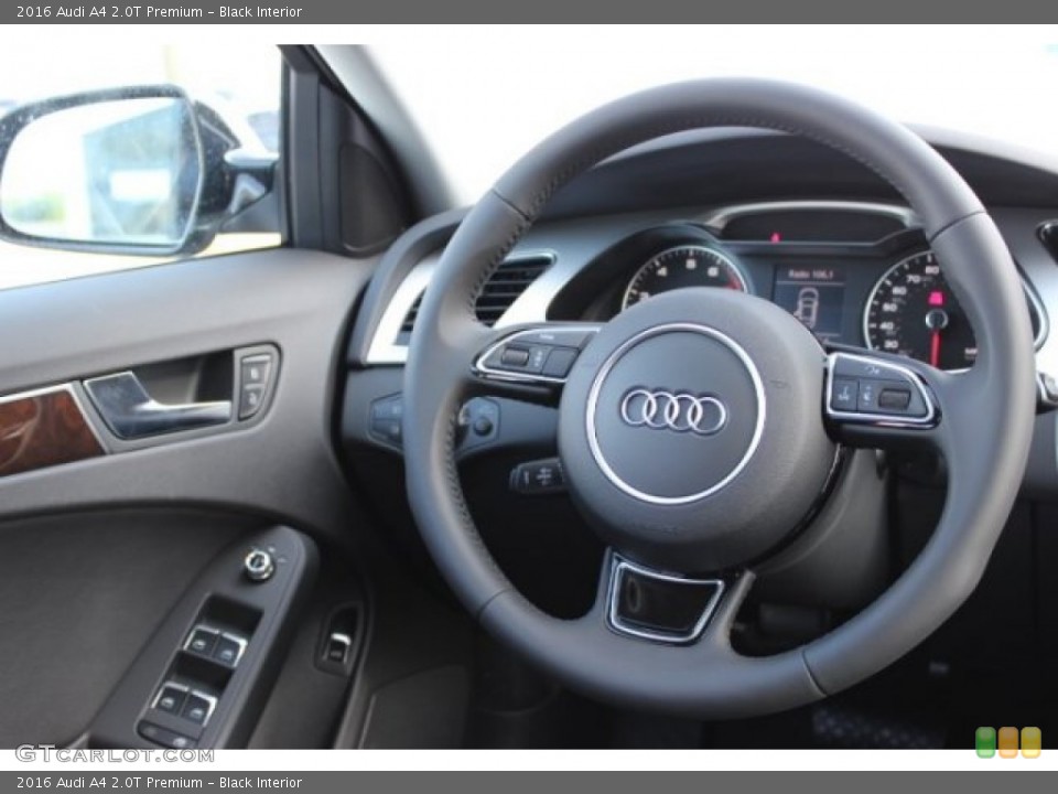 Black Interior Steering Wheel for the 2016 Audi A4 2.0T Premium #106527547