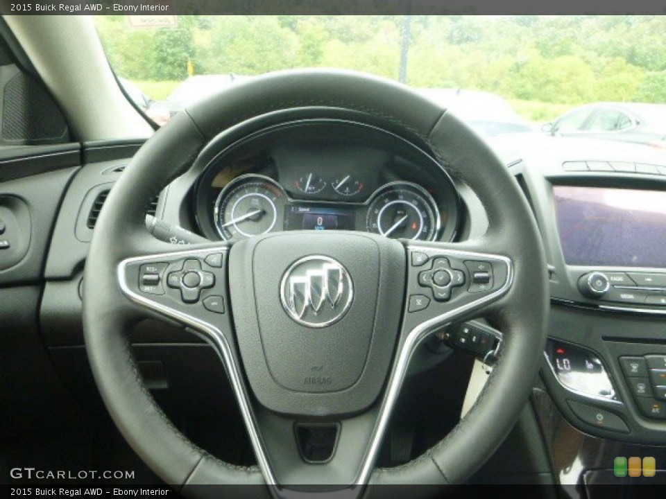 Ebony Interior Steering Wheel for the 2015 Buick Regal AWD #106528304