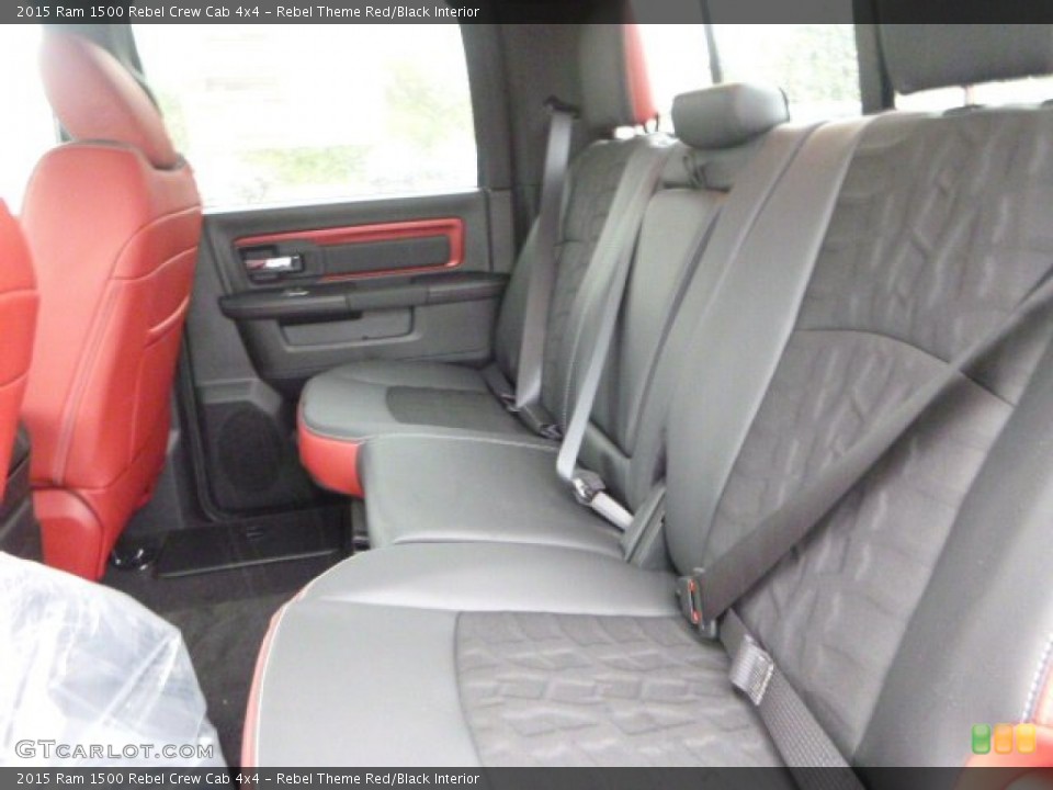 Rebel Theme Red/Black Interior Rear Seat for the 2015 Ram 1500 Rebel Crew Cab 4x4 #106528759
