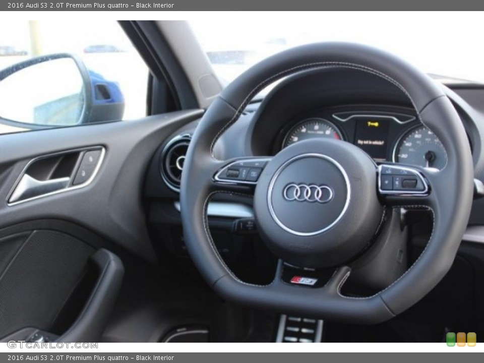 Black Interior Steering Wheel for the 2016 Audi S3 2.0T Premium Plus quattro #106529629