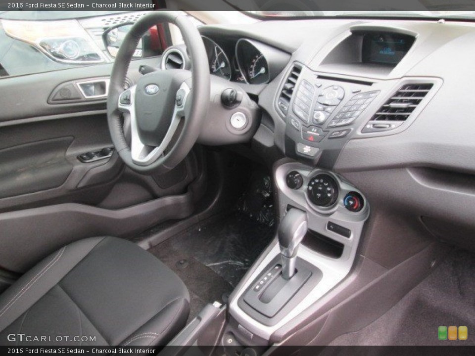 Charcoal Black Interior Dashboard for the 2016 Ford Fiesta SE Sedan #106533202