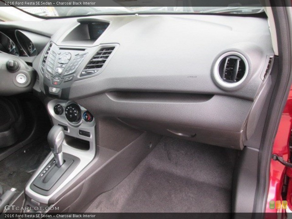 Charcoal Black Interior Dashboard for the 2016 Ford Fiesta SE Sedan #106533235