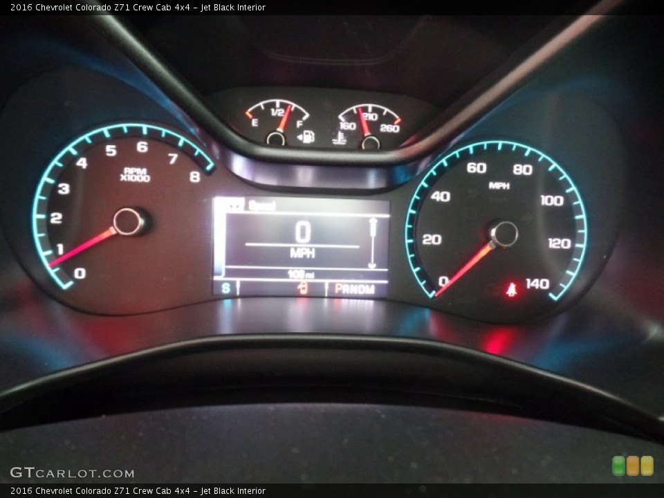 Jet Black Interior Gauges for the 2016 Chevrolet Colorado Z71 Crew Cab 4x4 #106536235