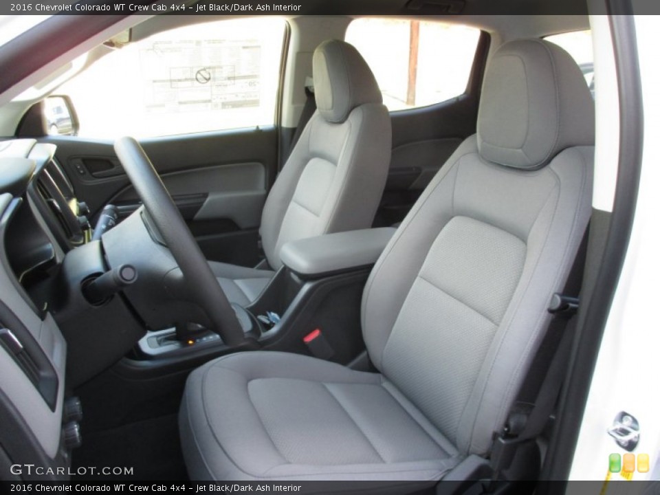 Jet Black/Dark Ash Interior Front Seat for the 2016 Chevrolet Colorado WT Crew Cab 4x4 #106540807