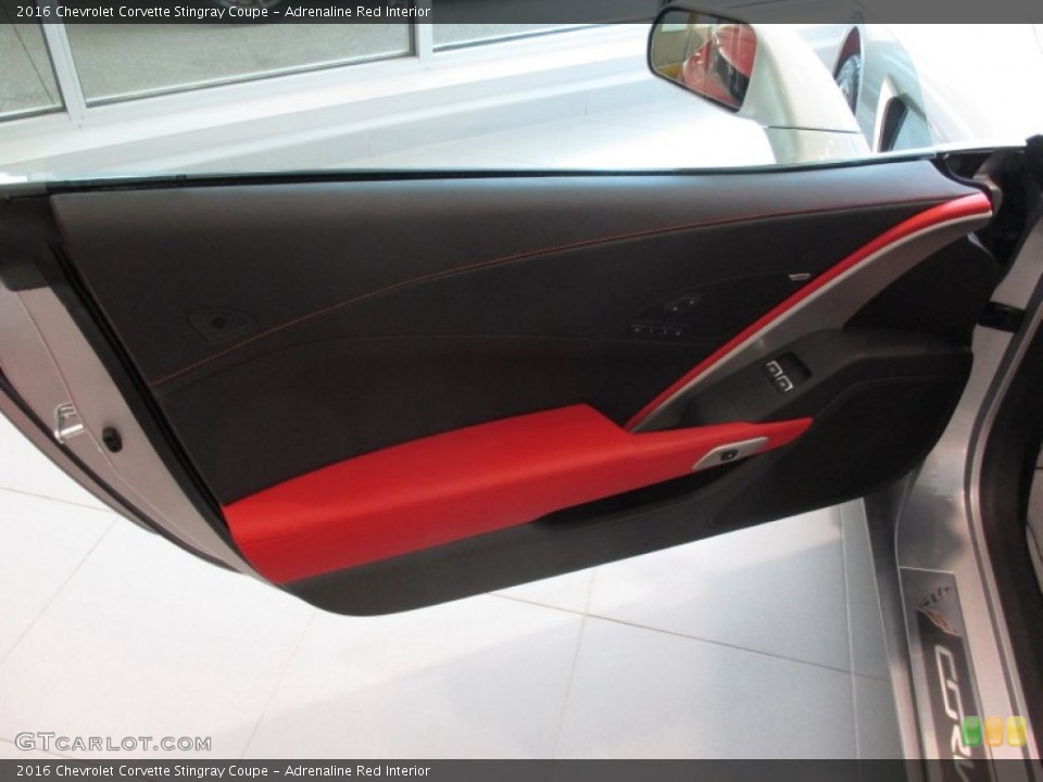 Adrenaline Red Interior Door Panel for the 2016 Chevrolet Corvette Stingray Coupe #106541698