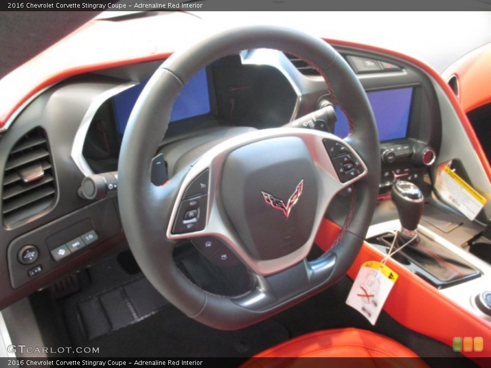 Adrenaline Red Interior Steering Wheel for the 2016 Chevrolet Corvette Stingray Coupe #106541749