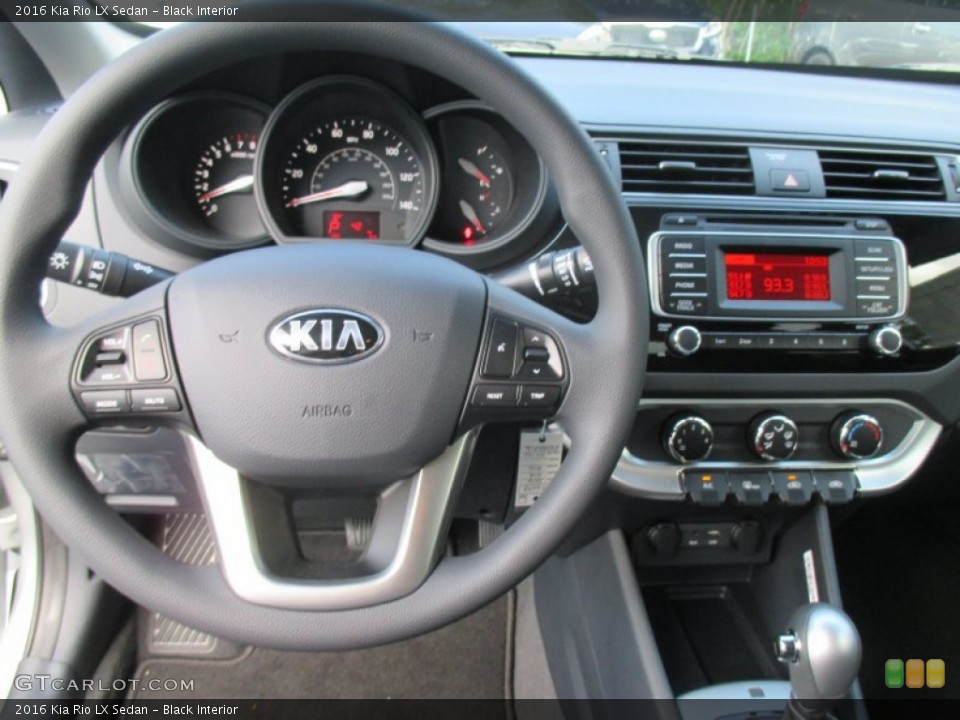 Black Interior Dashboard for the 2016 Kia Rio LX Sedan #106547032