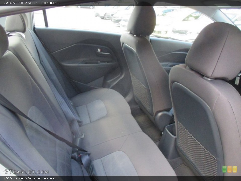 Black Interior Rear Seat for the 2016 Kia Rio LX Sedan #106547110